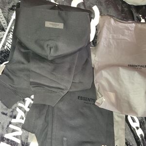 Essentials Charcoal Hoodie and Pant Combo